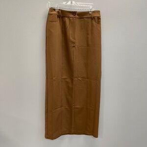 Moon River Straight Fit Brown Midi Skirt - Large - NWT